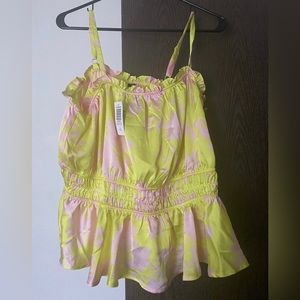 Torrid pink and yellow tank- size 1- nwt